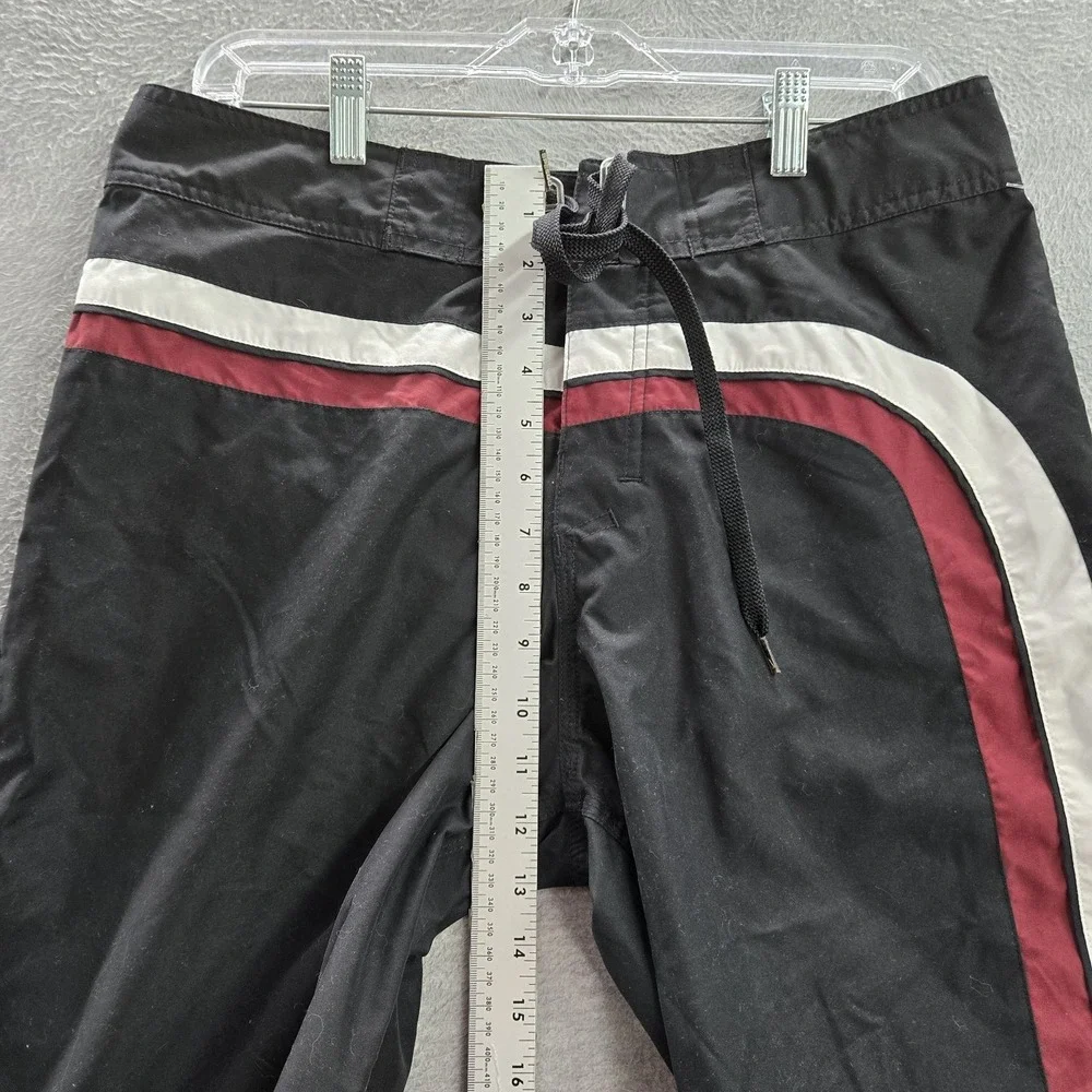 Speedo Men Swimwear 32‎ Black Board Shorts Colorblock Activewear Logo